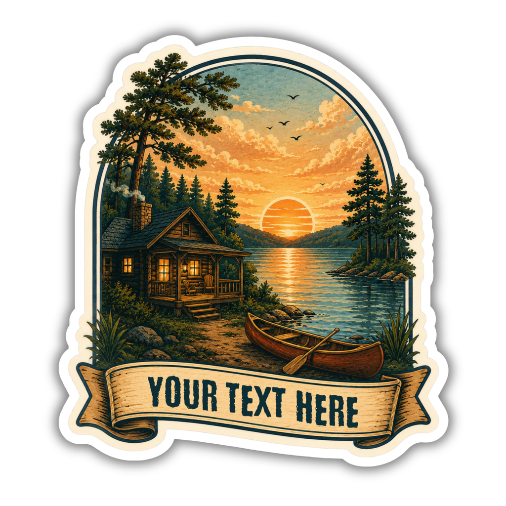 Custom Stickers, Vinyl Stickers | Cabin at the Lake