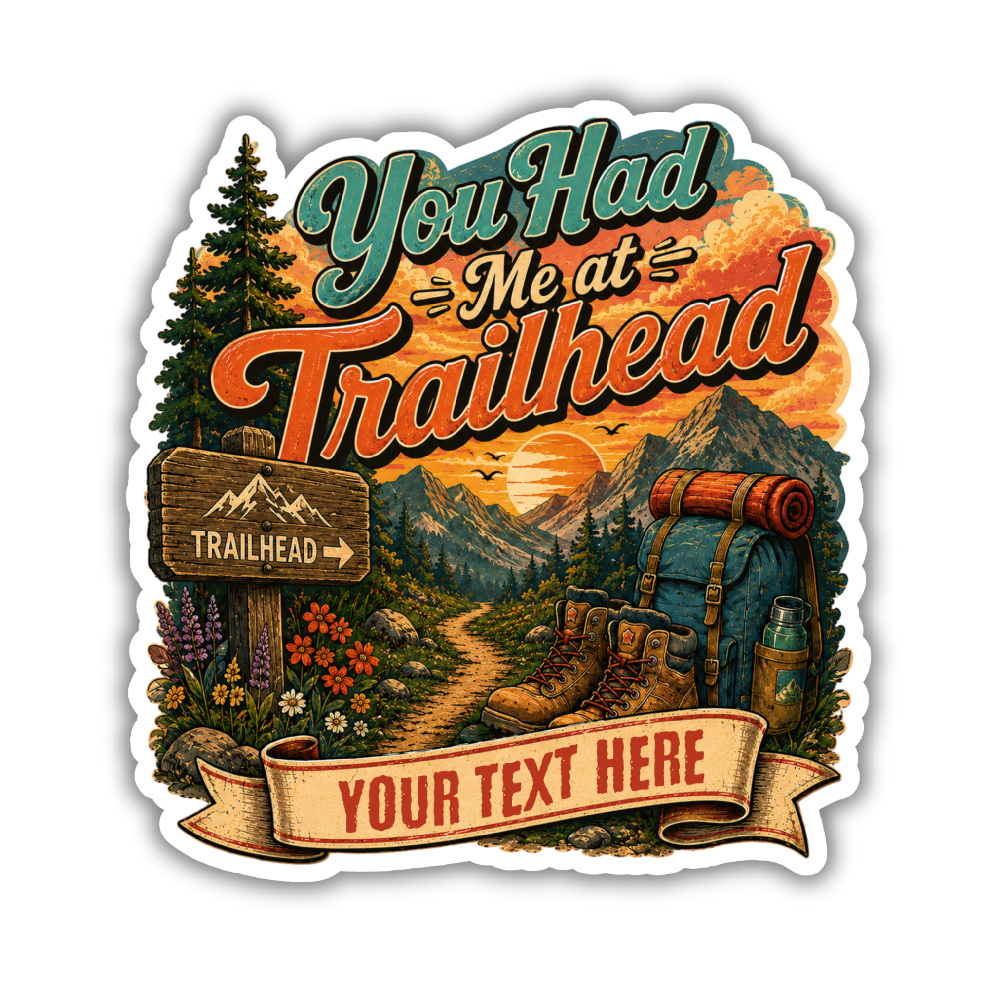 Custom Stickers, Vinyl Stickers | You at Me at Trailhead