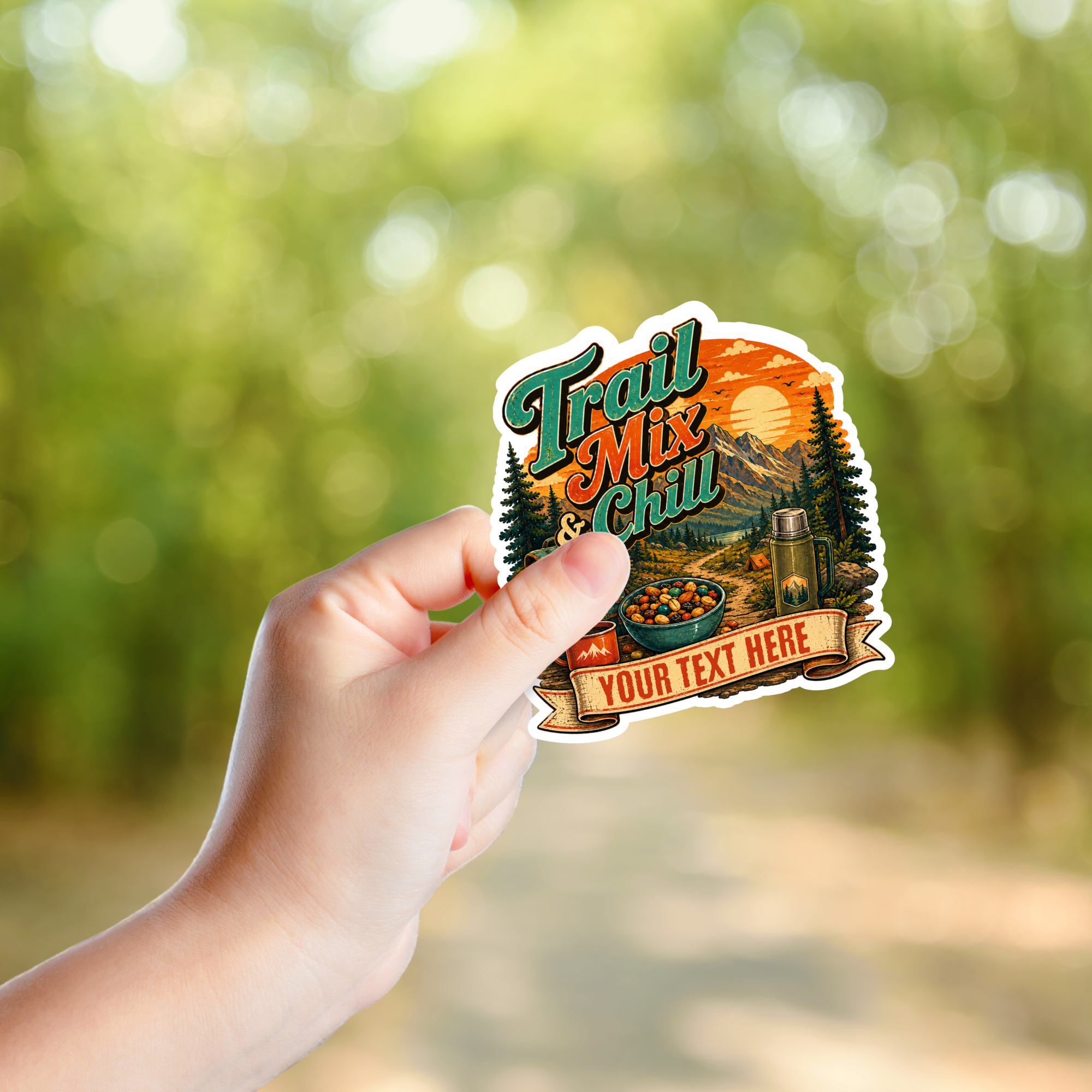 Custom Stickers, Vinyl Stickers | Trail Mix & Chill