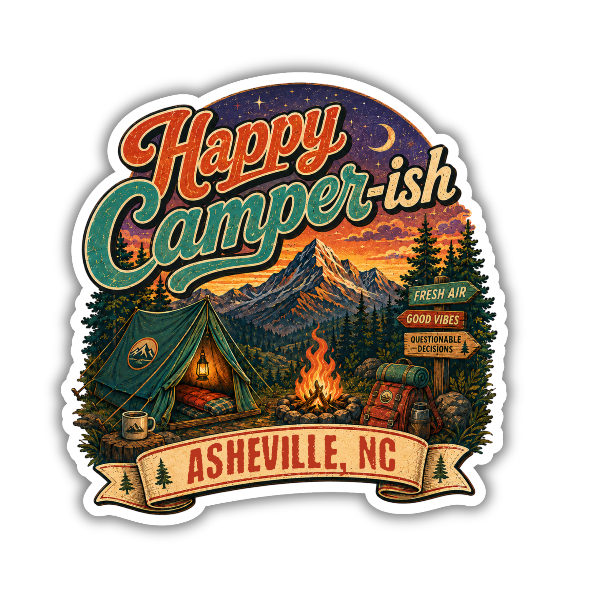 Custom Stickers, Vinyl Stickers | Happy Camper-ish