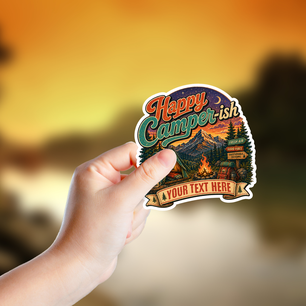 Custom Stickers, Vinyl Stickers | Happy Camper-ish