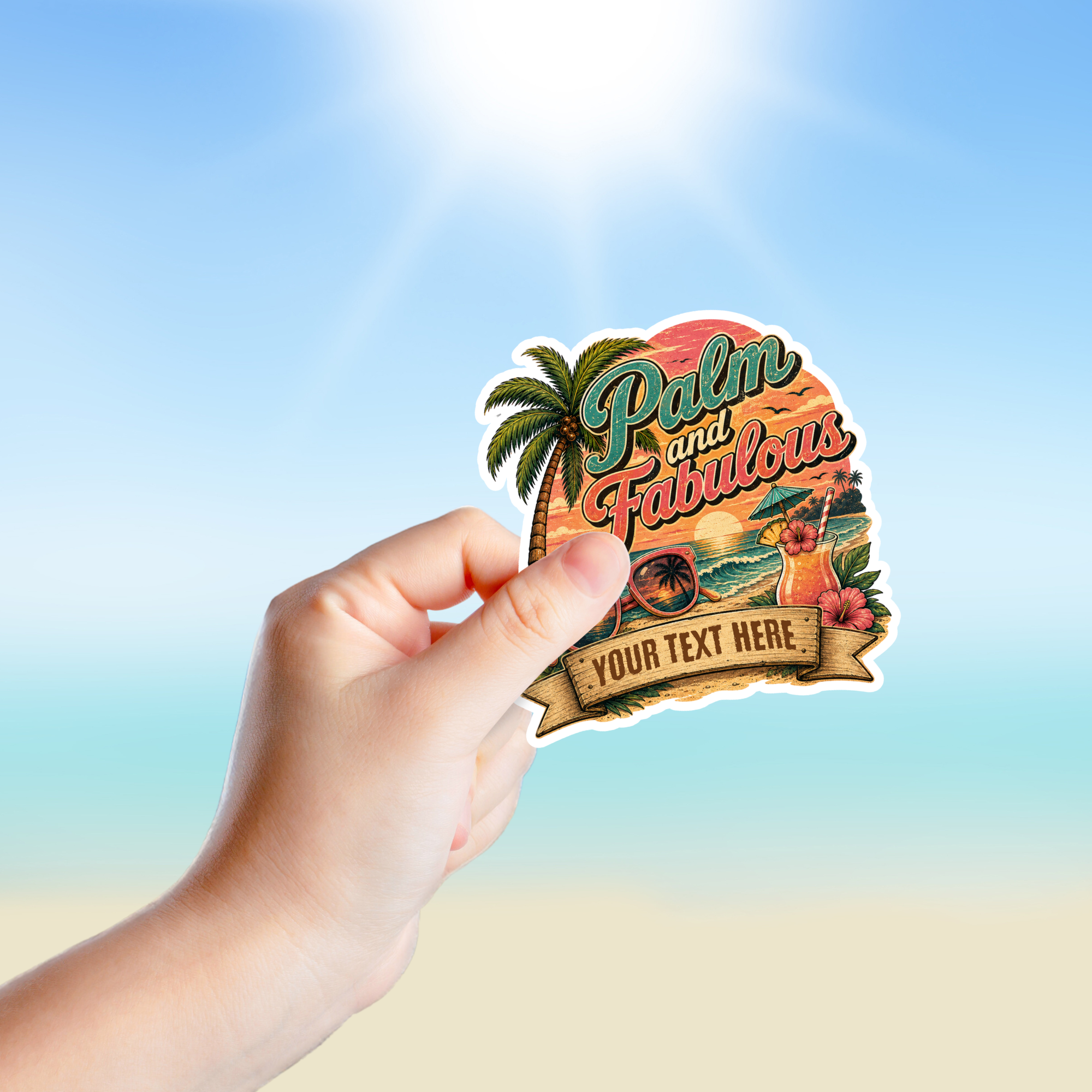 Custom Stickers, Vinyl Stickers | Palm & Fabulous Beach
