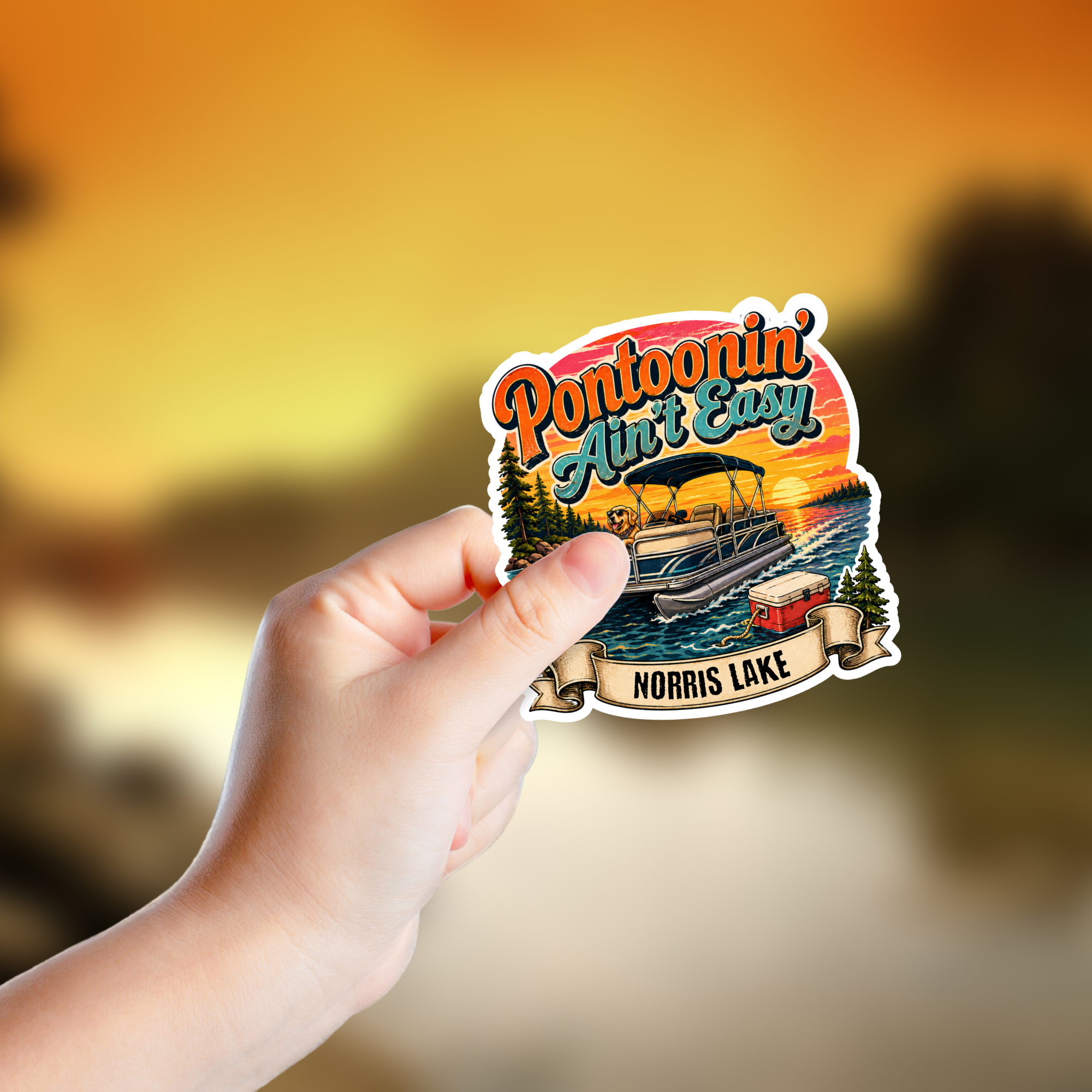 Custom Stickers, Vinyl Stickers | Pontoonin' Ain't Easy
