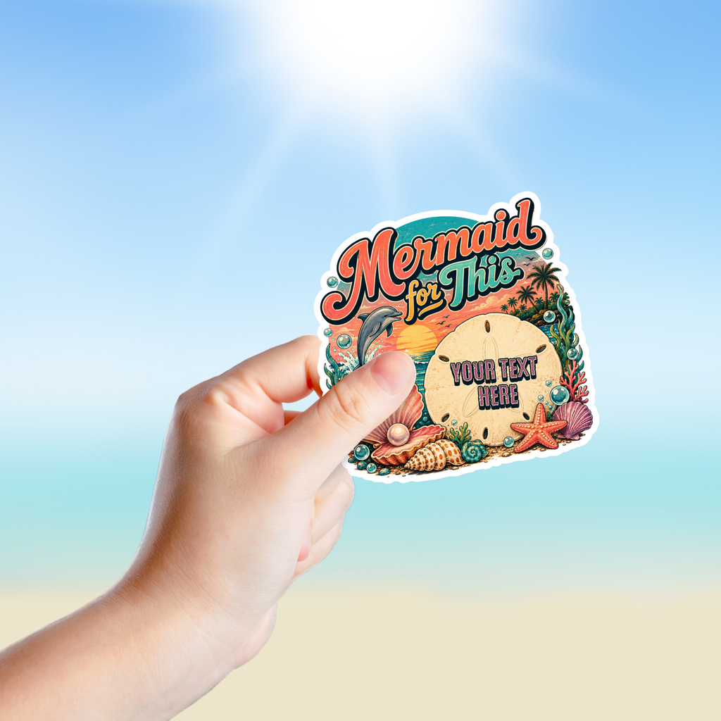 Custom Stickers, Vinyl Stickers | Mermaid Beach Design