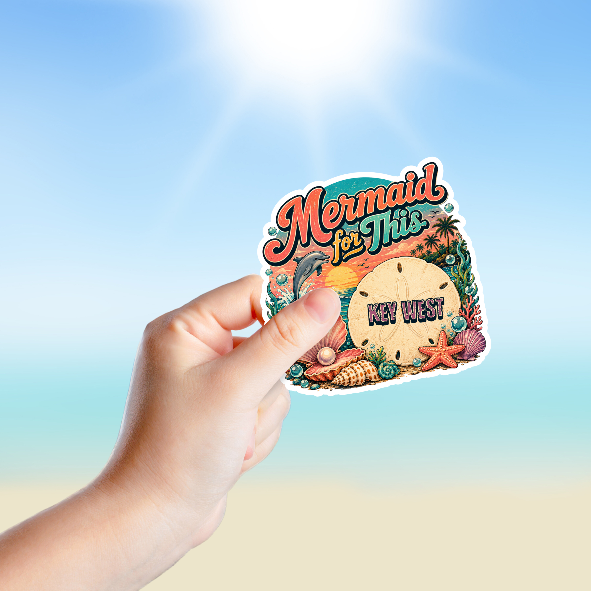 Custom Stickers, Vinyl Stickers | Mermaid Beach Design