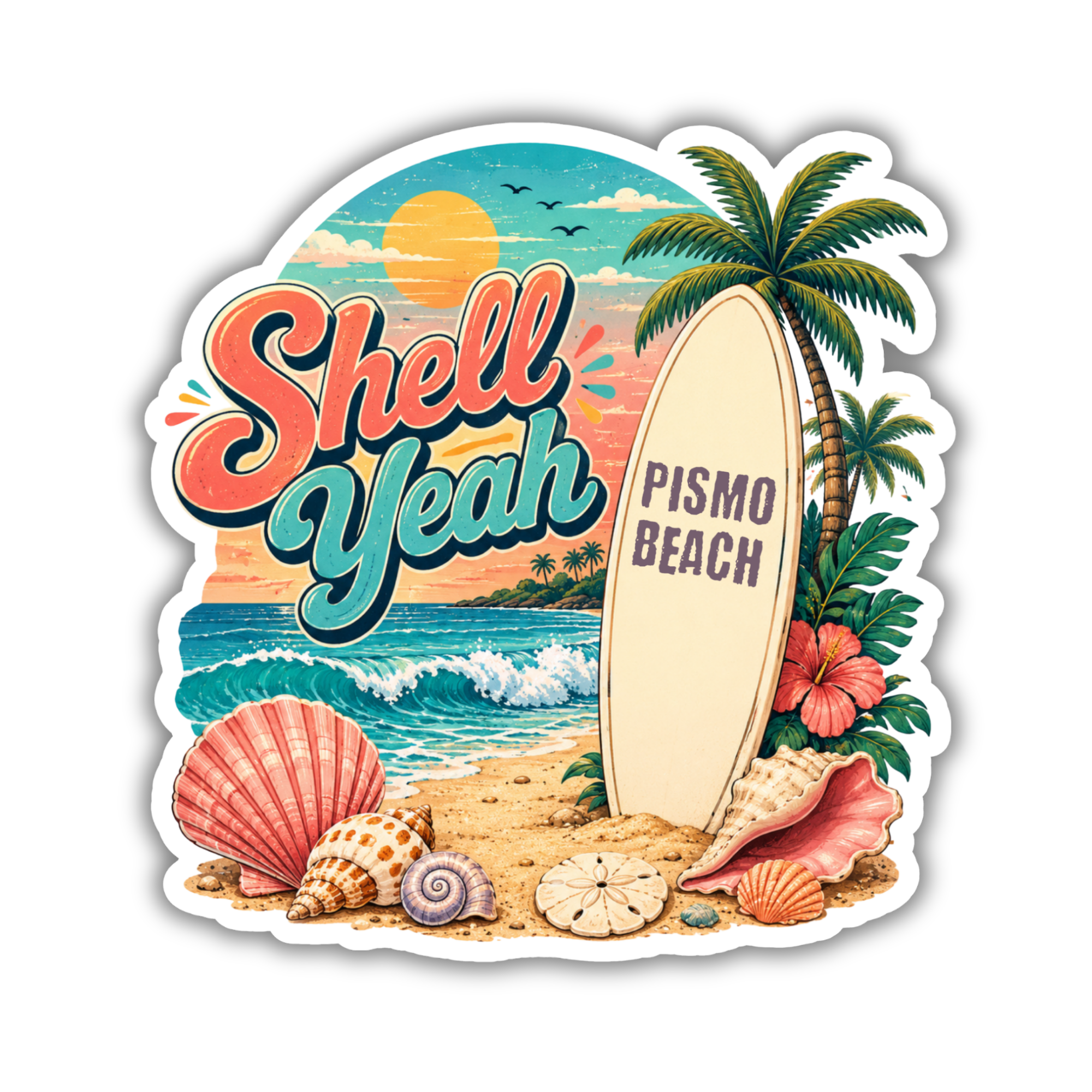 Custom Stickers, Vinyl Stickers | Shell Yeah Beach