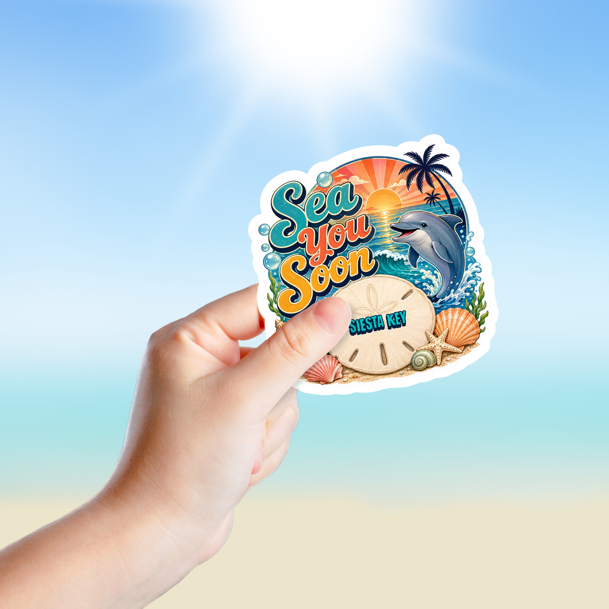 Custom Stickers, Vinyl Stickers | Sea You Soon Dolphin