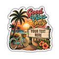 Custom Stickers, Vinyl Stickers | Good Vibes Beach Design
