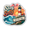 Custom Stickers, Vinyl Stickers | Stay Salty Lighthouse Scene
