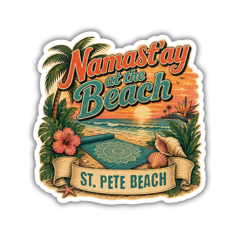 Custom Stickers, Vinyl Stickers | Namastay Beach Yoga