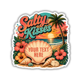 Custom Stickers, Vinyl Stickers | Salty Kisses Seashell