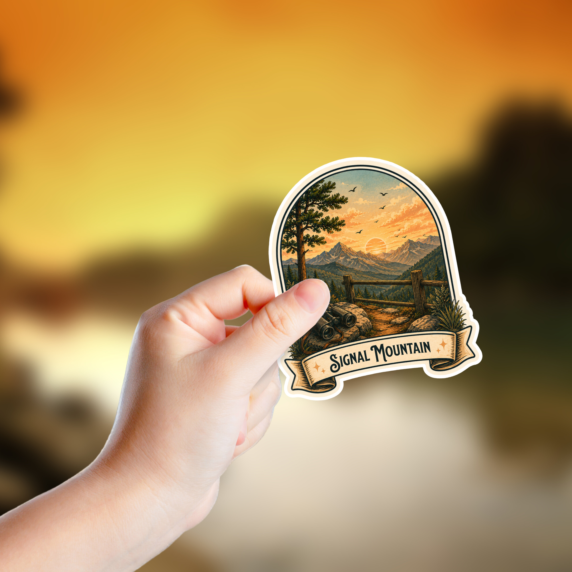 Custom Stickers, Vinyl Stickers | Mountain Overlook