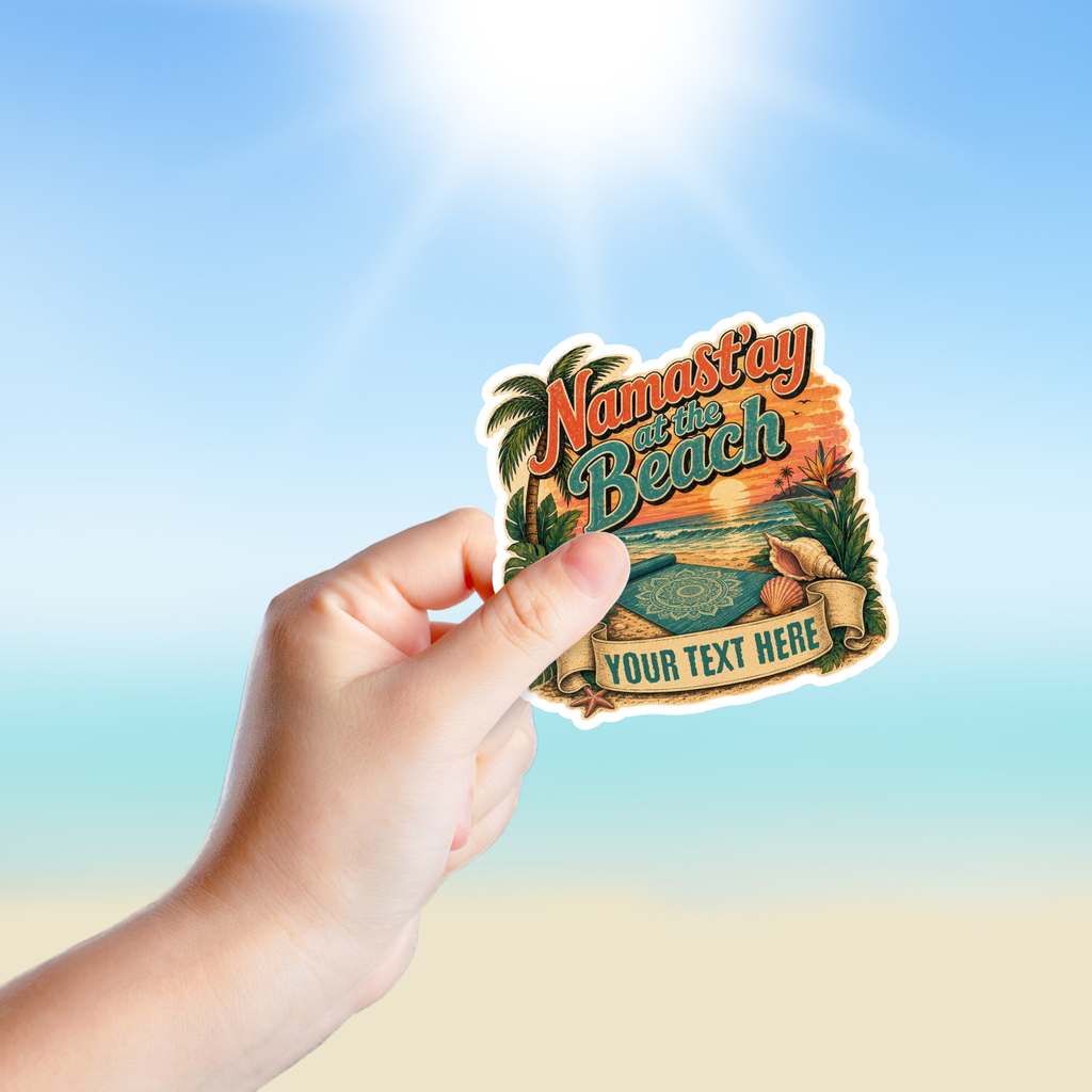 Custom Stickers, Vinyl Stickers | Namastay Beach Yoga