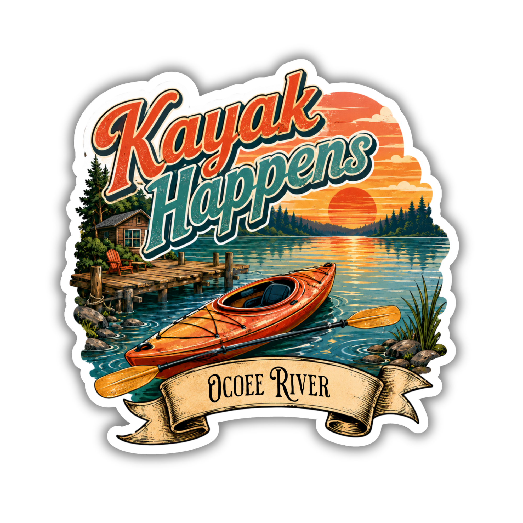 Custom Stickers, Vinyl Stickers | Kayak Happens
