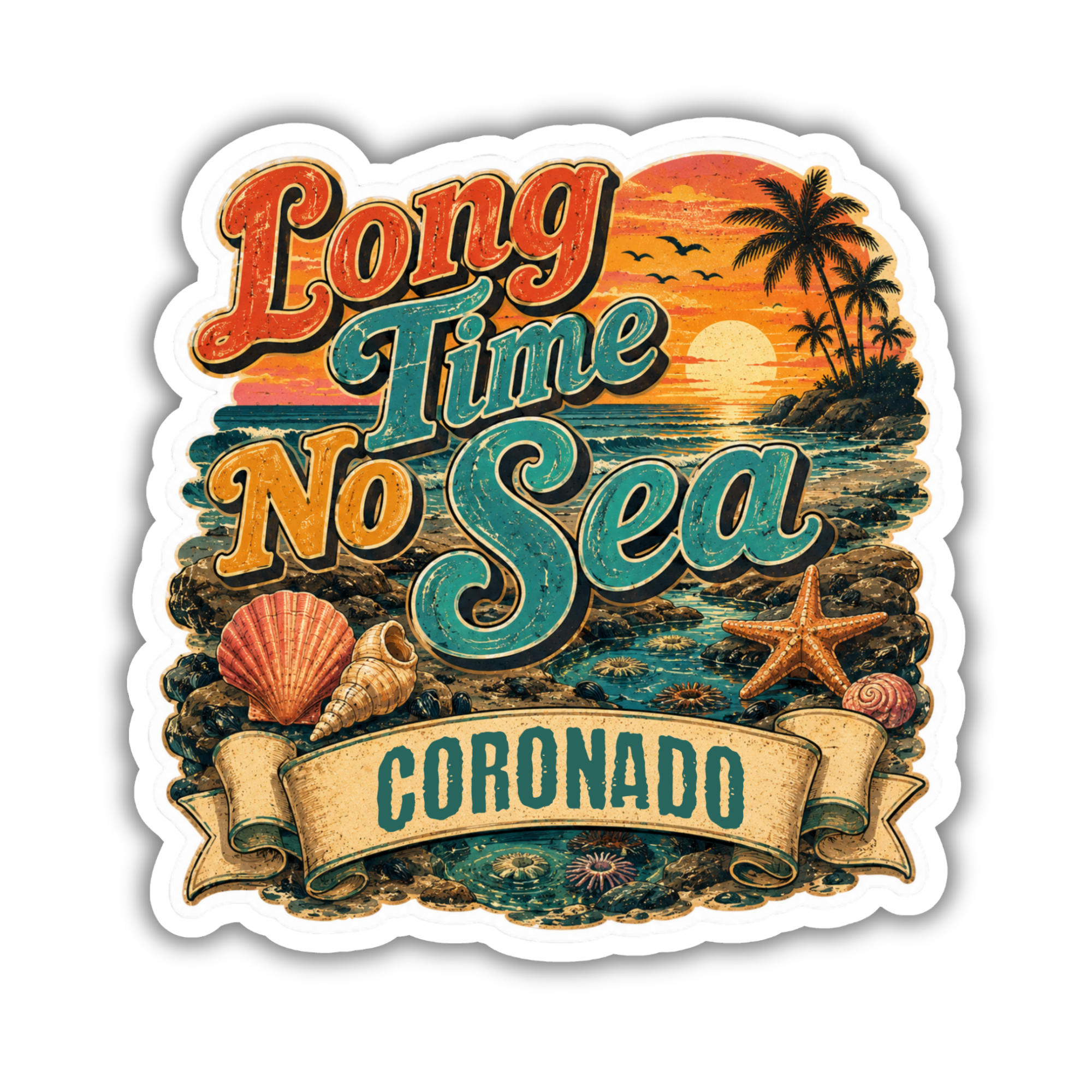 Custom Stickers, Vinyl Stickers | Long Time No Sea