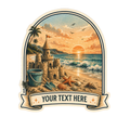 Custom Stickers, Vinyl Stickers | Beach Sandcastle