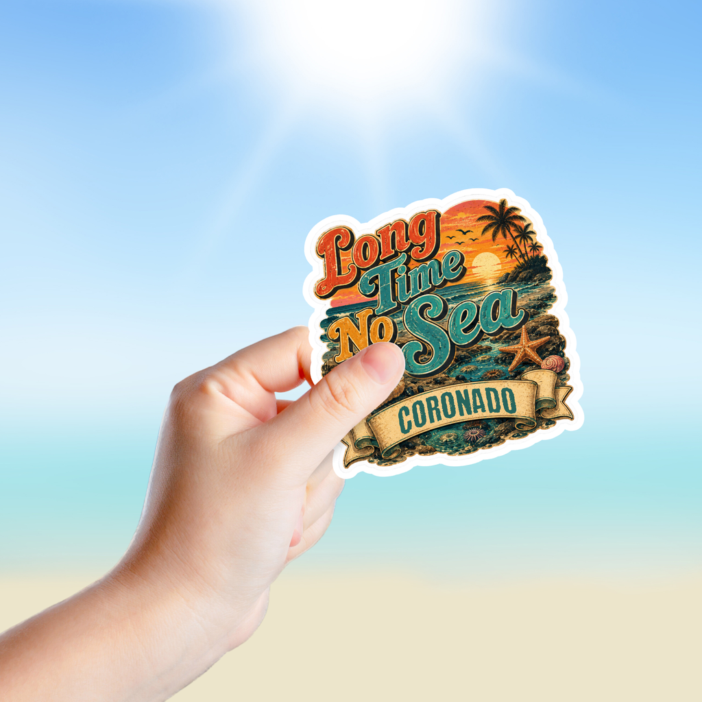 Custom Stickers, Vinyl Stickers | Long Time No Sea