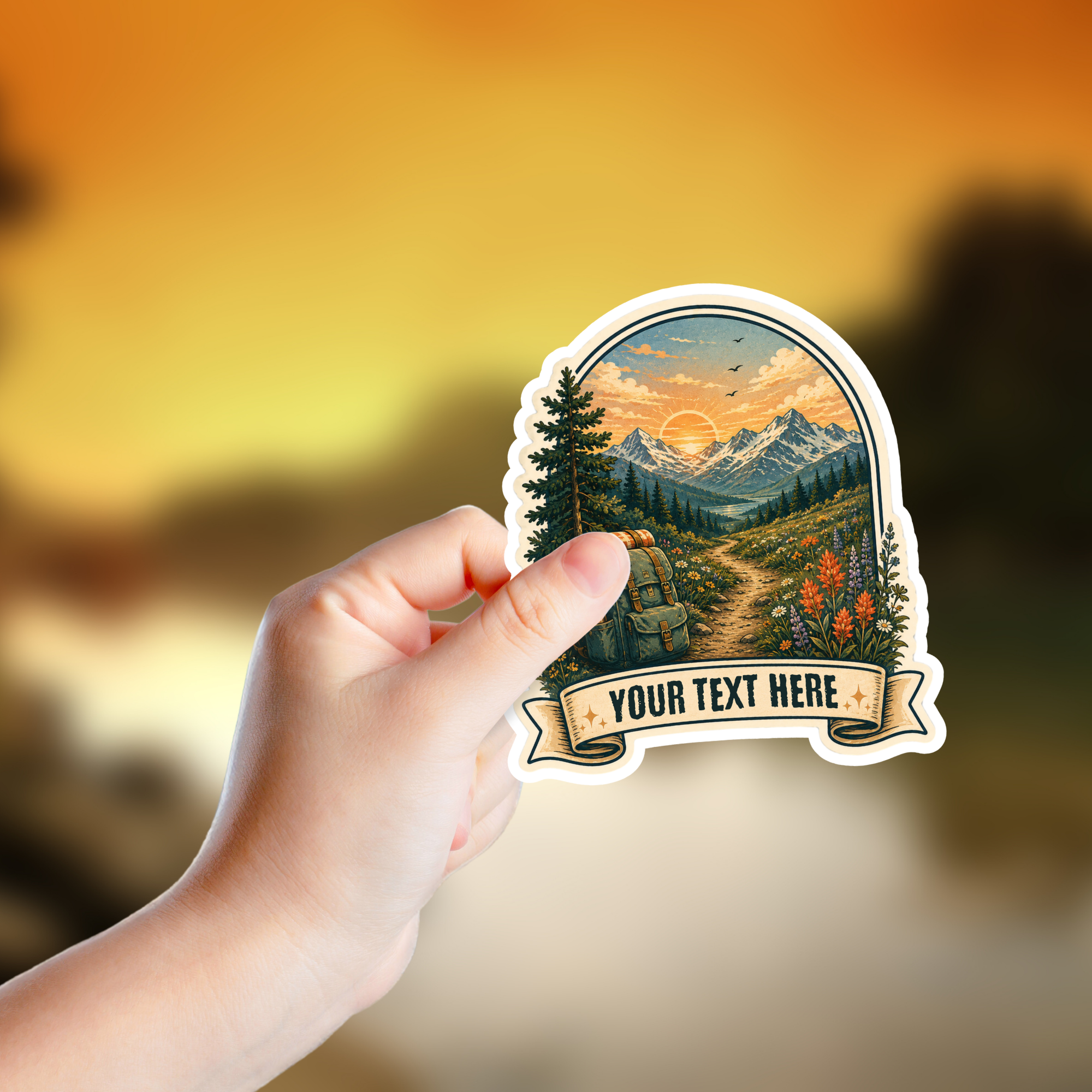 Custom Stickers, Vinyl Stickers | Backpacking Trail