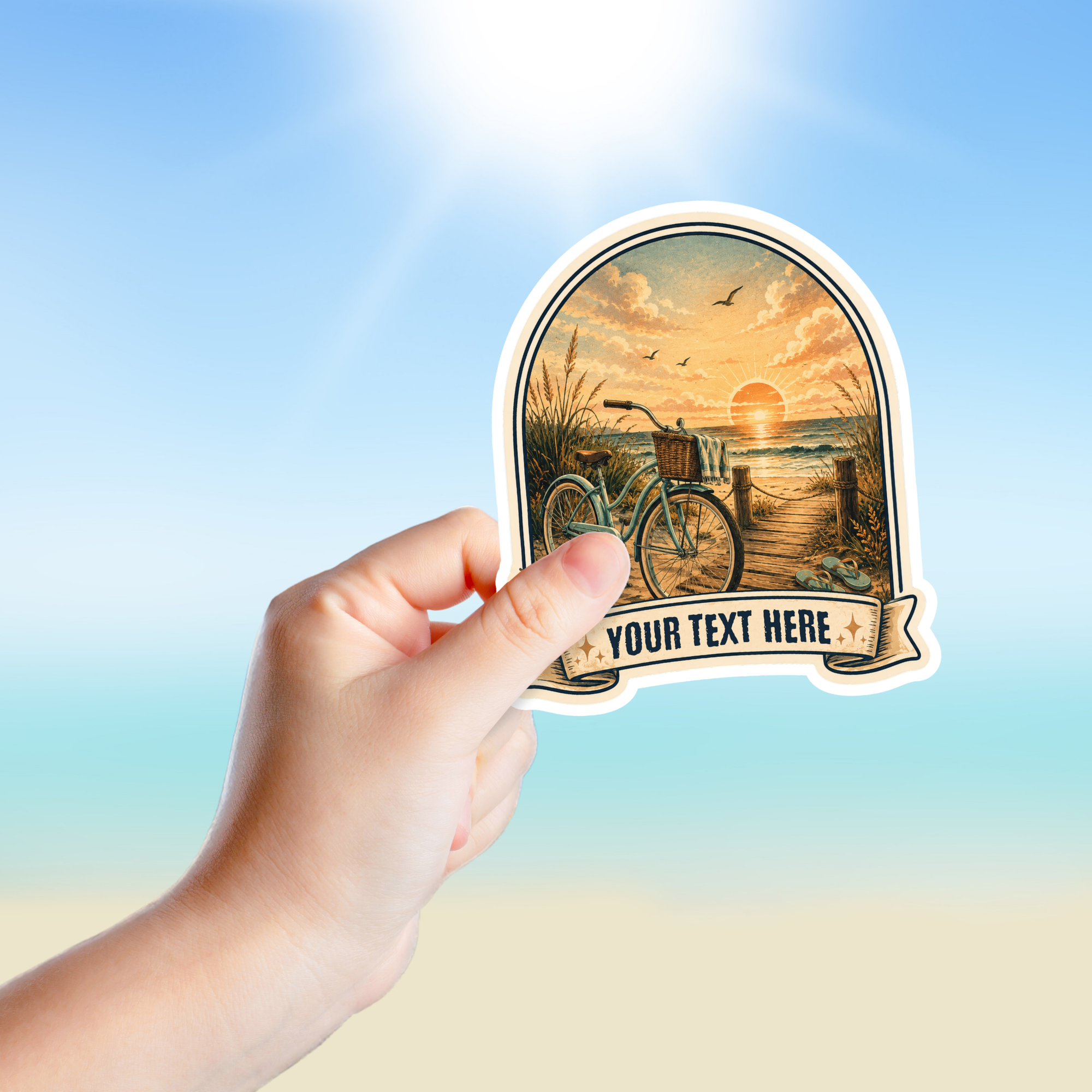 Custom Stickers, Vinyl Stickers | Coastal Beach Bike