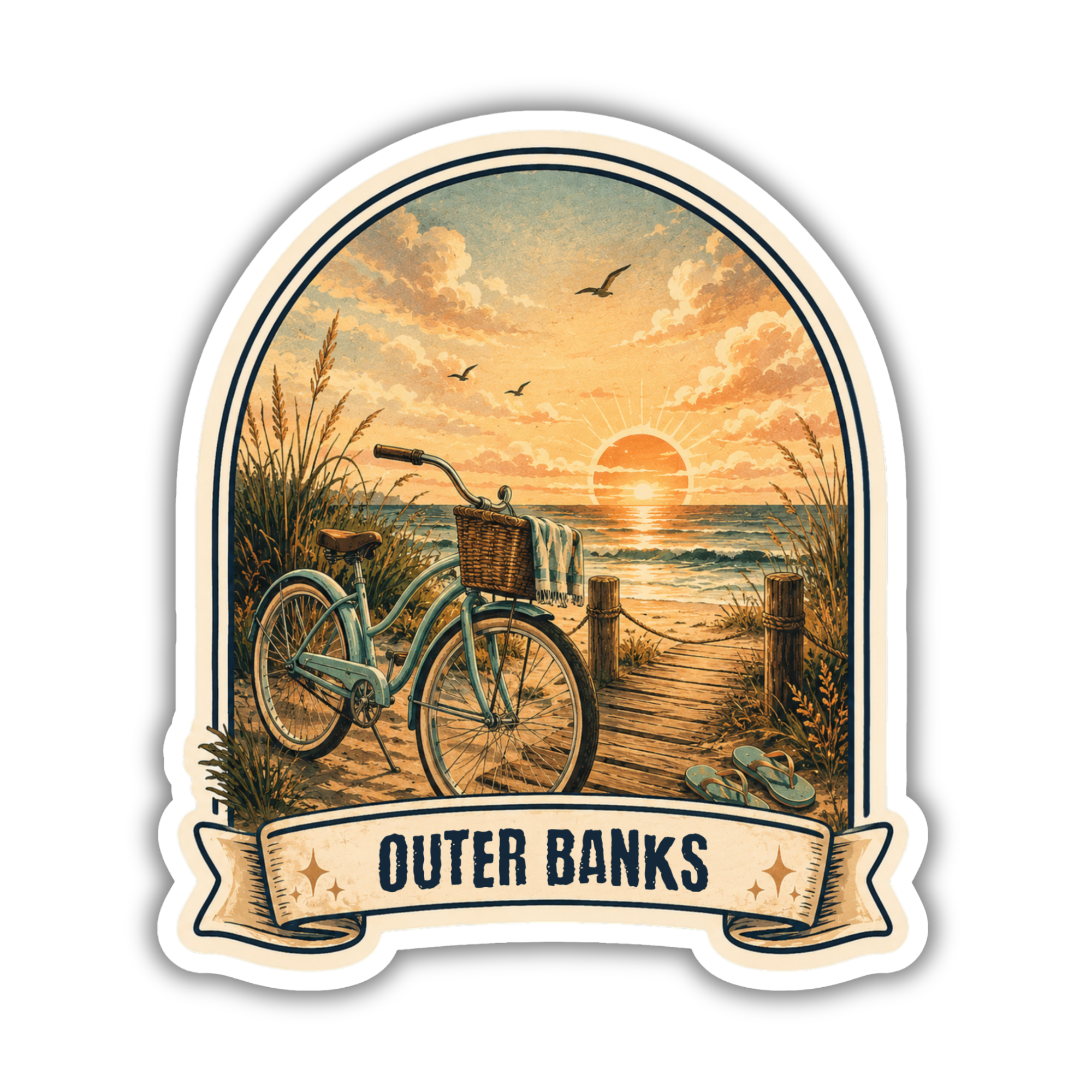 Custom Stickers, Vinyl Stickers | Coastal Beach Bike