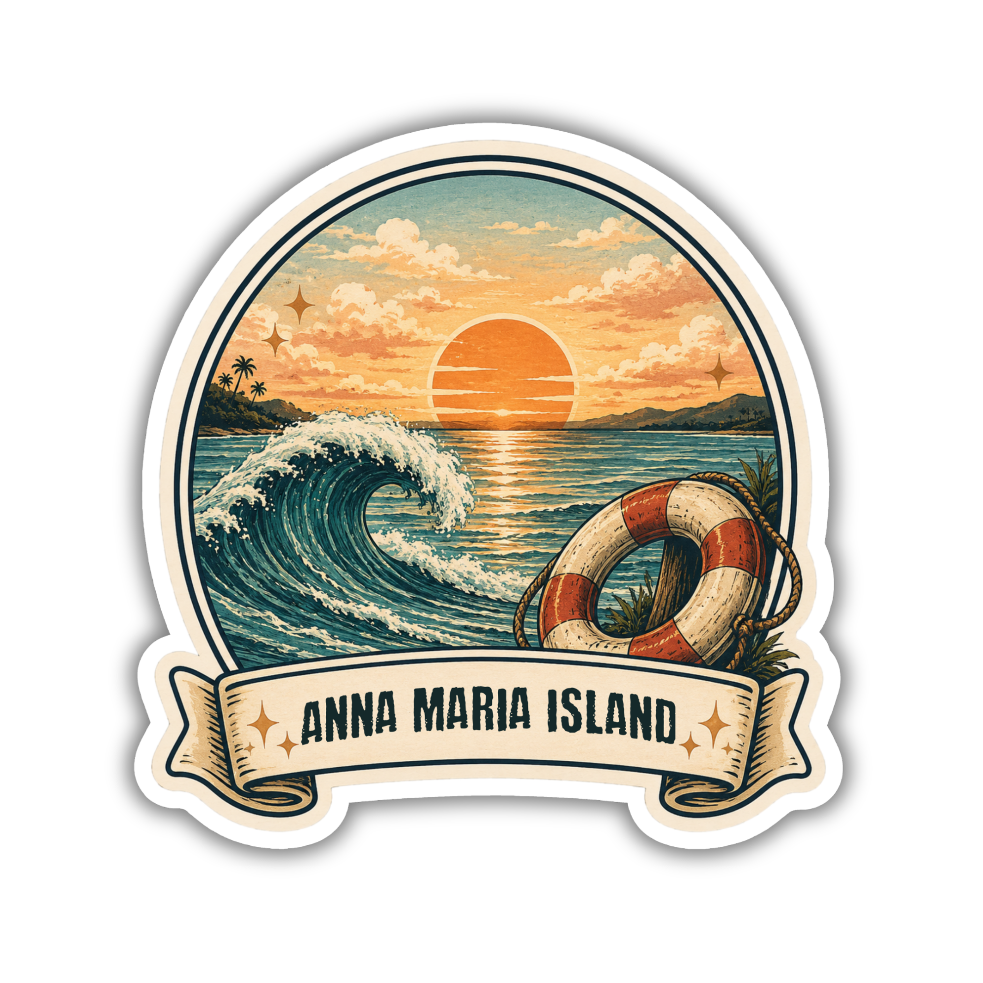 Custom Stickers, Vinyl Stickers | Wave at the Beach