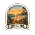 Custom Stickers, Vinyl Stickers | Beach Campfire