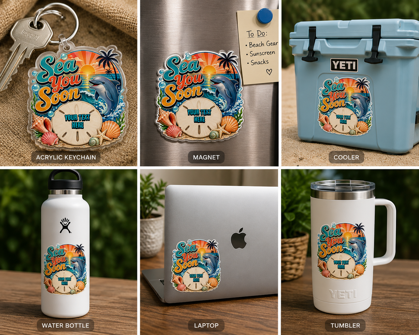 Custom Stickers, Vinyl Stickers | Sea You Soon Dolphin