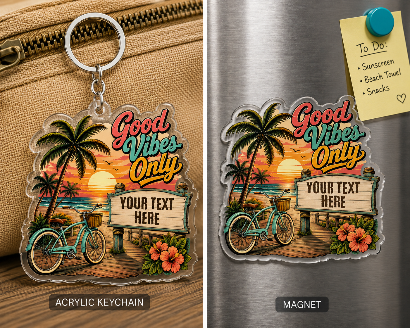Custom Stickers, Vinyl Stickers | Good Vibes Beach Design